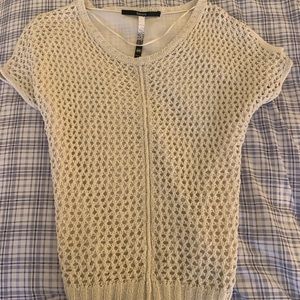 Kensie Woven Sparkle Top